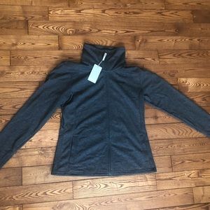 Womens Bench Zip Sweater - Dark Grey